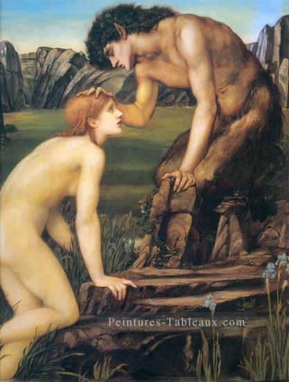 PsycheandPan préraphaélite Sir Edward Burne Jones Peintures à l'huile